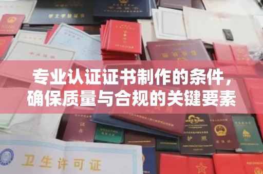 锡林郭勒专业认证证书制作的条件，确保质量与合规的关键要素